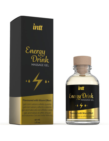 INTT MASSAGE & ORAL SEX - GEL DE MASSAGE A L''ENERGIE AROMATISEE CA BOISSON ET EFFET CHAUFFANT 1 