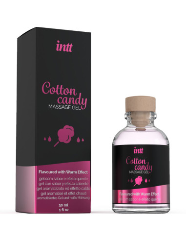 INTT MASSAGE & ORAL SEX - GEL DE MASSAGE SAVEUR COTTON BABE À PAPA ET EFFET CHAUFFANT 1 