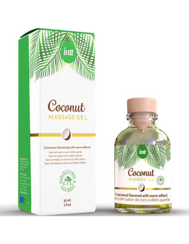 INTT - GEL DA MASSAGGIO VEGANO AL GUSTO DI COCCO ED EFFETTO RISCALDANTE 1 