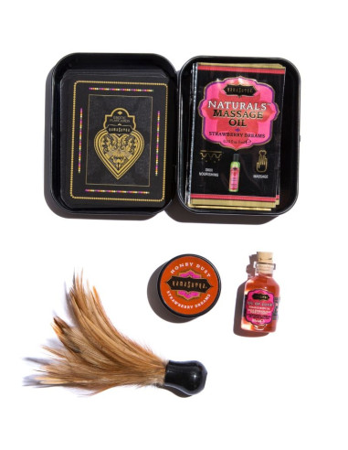 KAMASUTRA - WEEKENDER KIT EN ÉTAIN FRAISE RÊVES FRAISE 2 