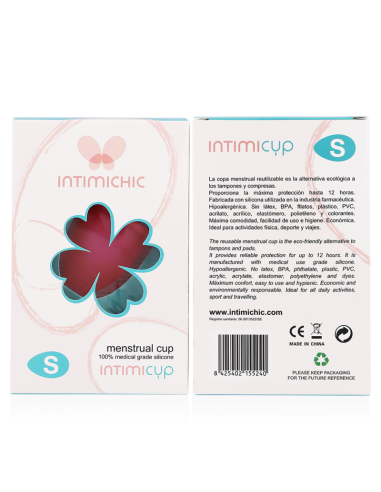 INTIMICHIC - MENSTRUAL CUP MEDICAL GRADE SILICONE - SIZE S 2 