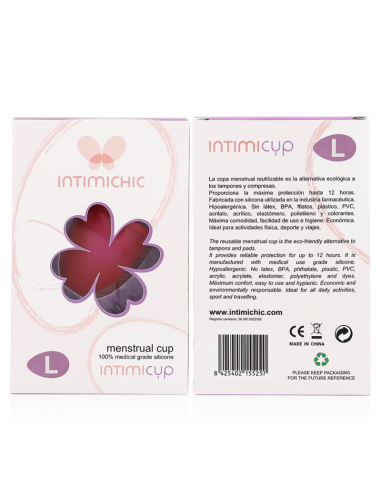 INTIMICHIC - MENSTRUAL CUP MEDIZINISCHES SILIKON - GRÖSSE L 2 