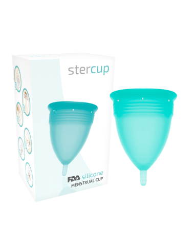 STERCUP - COUPE MENSTRUELLE EN SILICONE FDA AIGUE-MARINE - TAILLE L 1 