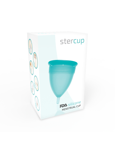 STERCUP - COUPE MENSTRUELLE EN SILICONE FDA AIGUE-MARINE - TAILLE L 4 