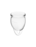 SATISFYER - FEEL CONFIDENT MENSTRUAL CUP CLEAR 15 + 20 ML 2 