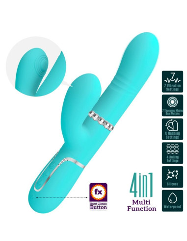 PRETTY LOVE - MULTIFUNKTIONS-G-SPOT-VIBRATOR AQUA GRÜN 4 