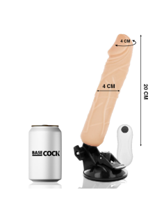 BASECOCK - VIBRATEUR RÉALISTE TÉLÉCOMMANDE NATUREL 20 CM -O- 4 CM 5 