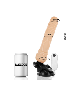 BASECOCK - REALISTISCHER NATÜRLICHER FERNBEDIENUNGSVIBRATOR 19.5 CM -O- 4 CM 5 