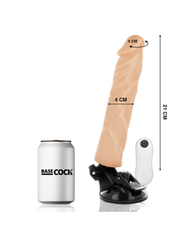 BASECOCK - REALISTIC VIBRATOR REMOTE CONTROL FLESH 21 CM -O- 4 CM 5 