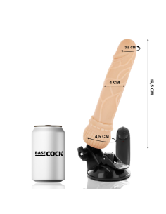 BASECOCK - REALISTISCHER VIBRATOR MIT FERNBEDIENUNG NATÜRLICHER 19.5 CM -O- 4 CM 6 