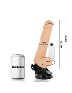 BASECOCK - REALISTIC VIBRATOR REMOTE CONTROL FLESH 18.5 CM -O- 4CM 6 