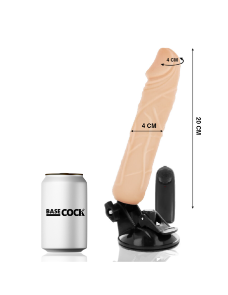 BASECOCK - REALISTISCHER VIBRATOR MIT FERNBEDIENUNG NATÜRLICHER 20 CM -O- 4 CM 6 