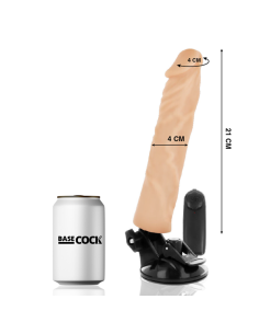 BASECOCK - VIBRATEUR RÉALISTE TÉLÉCOMMANDE NATUREL 21 CM -O- 4 CM 6 