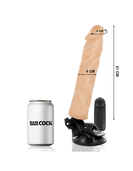 BASECOCK - REALISTISCHER VIBRATOR MIT FERNBEDIENUNG NATÜRLICHER 21 CM -O- 4 CM 6 