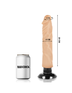 BASECOCK - VIBRATEUR RÉALISTE 2-1 NATUREL 20 CM -O- 4 CM 7 