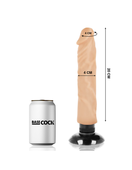 BASECOCK - REALISTISCHER VIBRATOR 2-1 NATÜRLICH 20 CM -O- 4 CM 7 