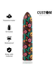 CUSTOM BULLETS - FLORAL RECHARGEABLE BULLET 10 INTENSITIES 6 