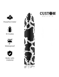 CUSTOM BULLETS - PERSONNALISÉS RECHARGEABLE VACHE 10 INTENSITIES 5 