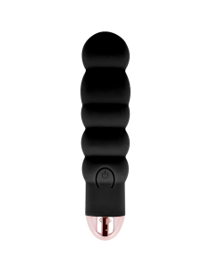 DOLCE VITA - RECHARGEABLE VIBRATOR SIX BLACK 7 SPEEDS 4 