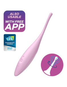 SATISFYER - TWIRLING JOY CLIT TIP VIBRATOR ROSA 5 