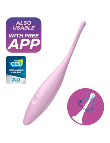 SATISFYER - TWIRLING JOY CLIT TIP VIBRATOR PINK 5 