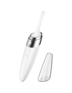 SATISFYER - VIBRATORE CON PUNTA CLIT TWIRLING DELIGHT BIANCO 3 