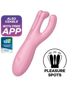 SATISFYER - THREESOME 4 VIBRATORAPP ROSA 4 