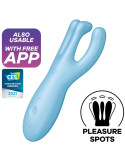 SATISFYER - APPLICATION VIBRATEUR THREESOME 4 BLEU 4 