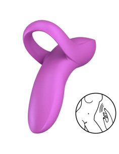 SATISFYER - VIBRATEUR DOIGTS BOLD LOVER ROSE 4 