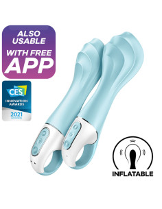 SATISFYER - AIR PUMP VIBRATOR 5+ APP GONFLABLE G-SPOT VIBRATOR BLEU 4 