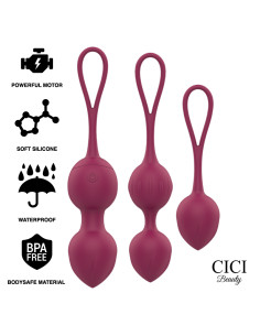 CICI BEAUTY - PREMIUM SILICONE 3 VIBRATING KEGEL BEADS REMOTE CONTROL 6 