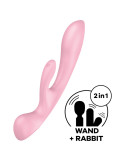 SATISFYER - TRIPLE OH HYBRID VIBRATION PINK 4 