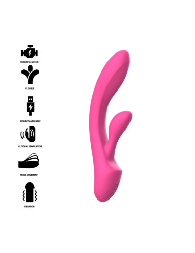 INTENSE - LUIGI RABBIT VIBRATOR PINK LIQUID SILICONE 8 