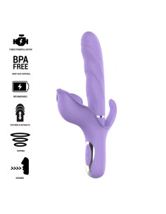 INTENSE - VIBRATORE MULTIFUNZIONE RICARICABILE BILLIE ASPIRANTE E PULSANTE VIOLA 6 