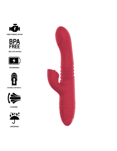 INTENSE - DUA MULTIFUNCTION RECHARGEABLE UP & DOWN VIBRATOR WITH RED TONGUE 6 