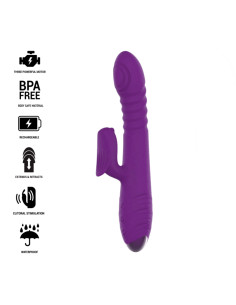 INTENSE - VIBRATEUR RECHARGEABLE MULTIFONCTION IGGY UP & DOWN AVEC STIMULATEUR CLITORAL VIOLET 6 