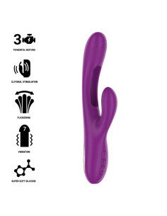 INTENSE - APOLO WIEDERAUFLADBARER MULTIFUNKTIONSVIBRATOR 7 VIBRATIONEN MIT LILA SCHWINGENDER ZUNGE 8 