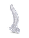 KING COCK - CLEAR REALISTIC CURVED PENIS WITH BALLS 16.5 CM TRANSPARENT 4 