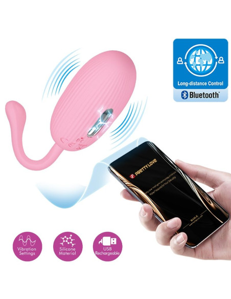 PRETTY LOVE - DOREEN PINK RECHARGEABLE VIBRATING EGG 12 