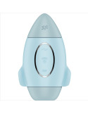 SATISFYER - MISSION CONTROL BLEU PETIT VIBRATEUR DOUBLE IMPULSION 6 