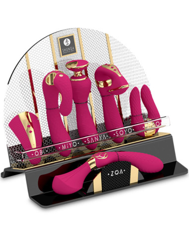 SHUNGA - DISPLAY OF 6 FUCHSIA INTIMATE MASSAGERS 2 