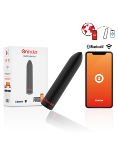 ONINDER - BERLIN BULLET VIBRATOR SCHWARZ 9 MODI 8,5 X 2 CM - KOSTENLOSE APP 9 