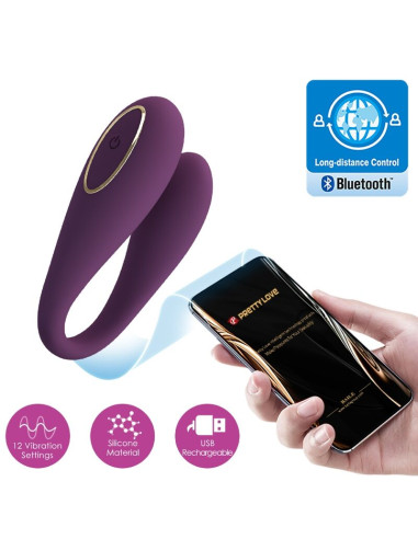 PRETTY LOVE - AUGUST REMOTE GLOBAL DOUBLE PLEASURE VIBRATOR 17 