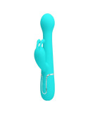 PRETTY LOVE - VIBRATORE DEJON RABBIT 3 IN 1 MULTIFUNZIONE VERDE ACQUA 11 