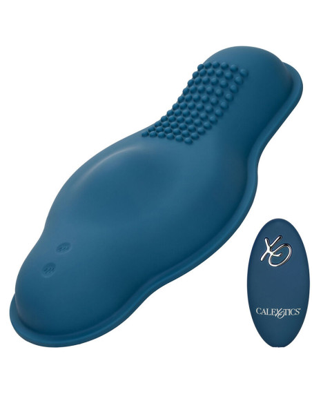 CALEXOTICS - RIDER MASSAGER DOUBLE MOTEUR TÉLÉCOMMANDE BLEU 18 