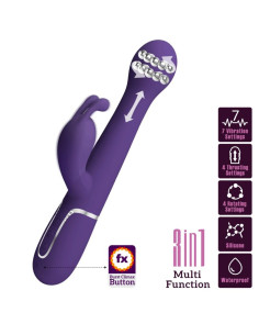 PRETTY LOVE - DEJON VIBRATEUR RABBIT 3 EN 1 MULTIFONCTION VIOLET 11 