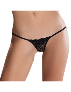 PASSION - MICRO THONG BLACK ONE SIZE WITH LACE 2 