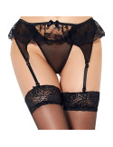 QUEEN LINGERIE - THONG WITH GARTER BELT BLACK L/XL 5 