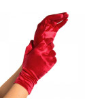 LEG AVENUE - SATIN GLOVES RED 1 