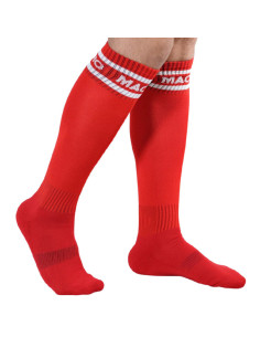 MACHO - CHAUSSETTES LONGUES TAILLE UNIQUE ROUGE 3 